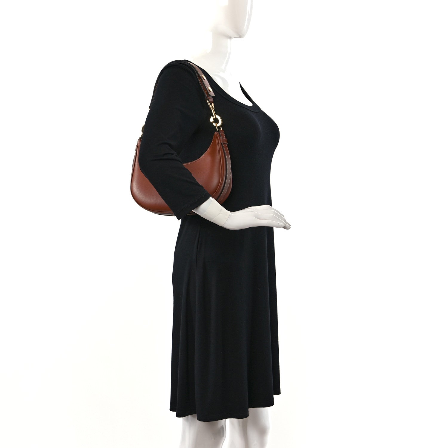 Celine Smooth Calfskin Medium Strap Ava Shoulder Bag Tan 2 of 10