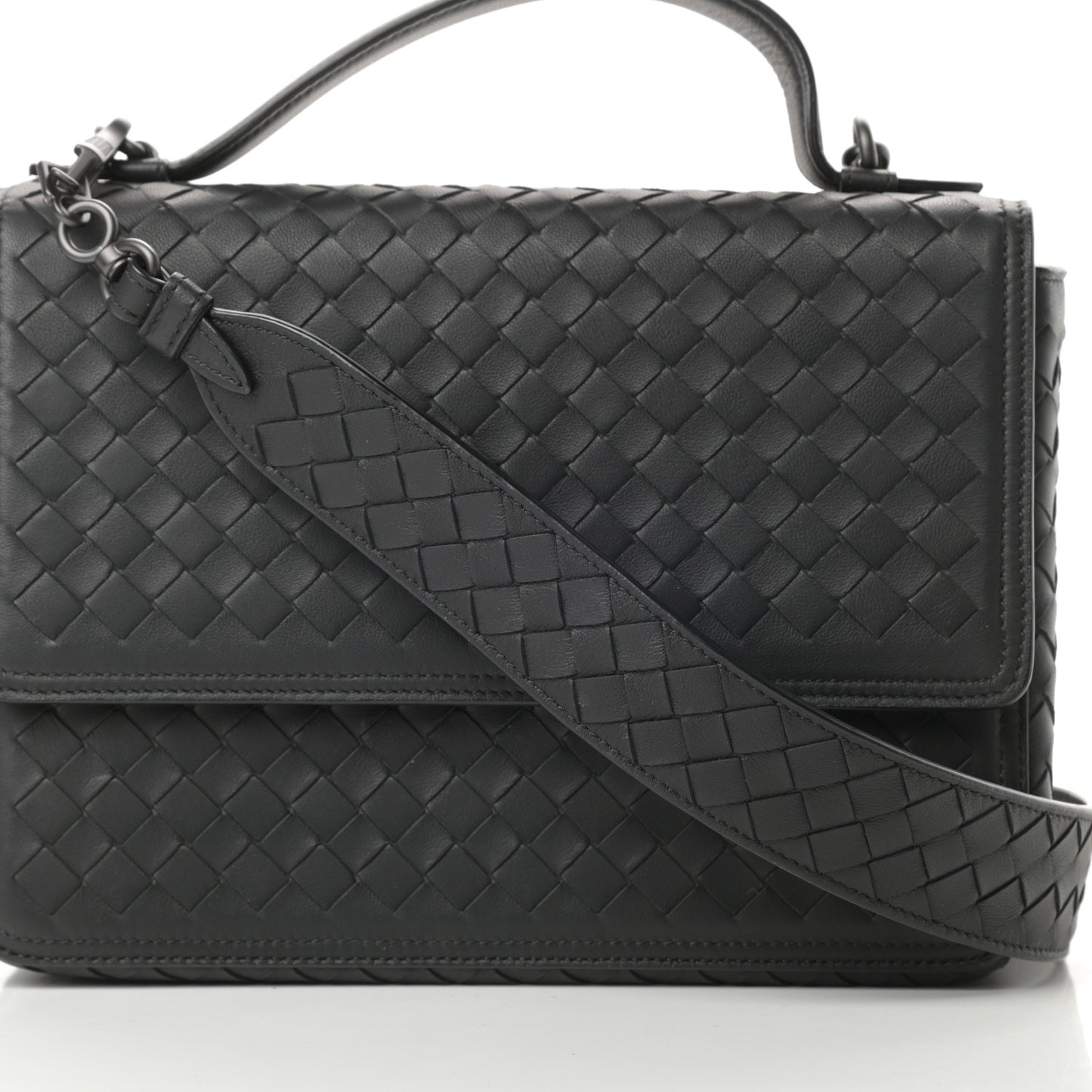 Nappa Intrecciato Alumna Bag Black