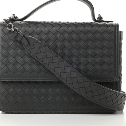 Bottega Veneta Nappa Intrecciato Alumna Bag Black 8 of 11