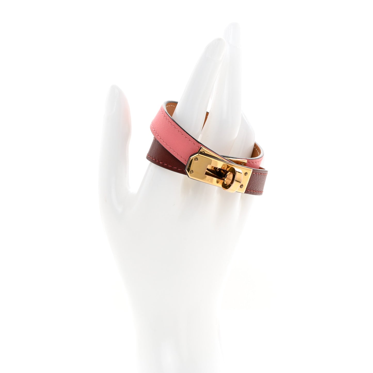 Swift Kelly Double Tour Bracelet T3 Rouge H Rose D'ete