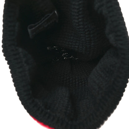 Chanel Cashmere CC Beanie Hat Black Pink 3 of 4