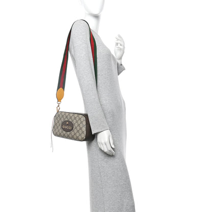 Gucci GG Supreme Monogram Web Neo Vintage Shoulder Bag Beige New Acero Crop 2 of 14