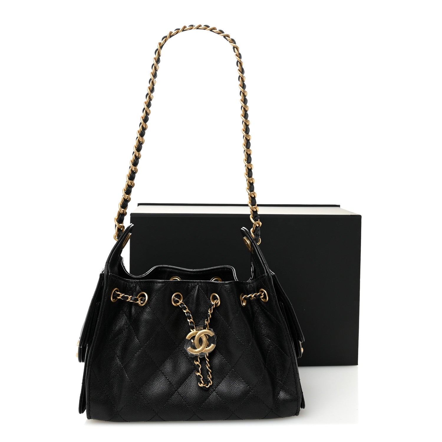 Chanel Caviar Quilted Mini Chanel 25 Handbag Black 11 of 11