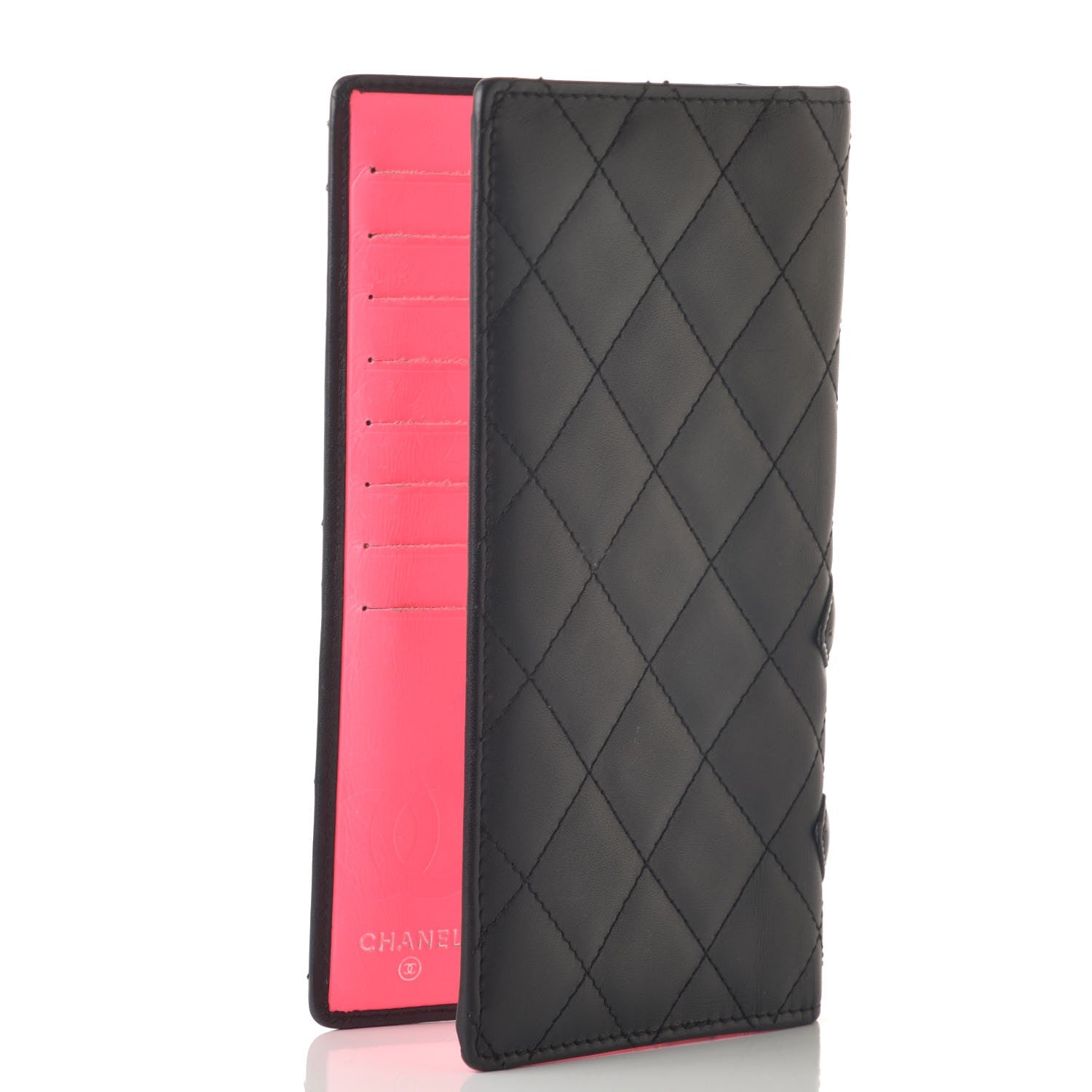 Chanel Calfskin Quilted Cambon Yen Wallet Black 4 of 12