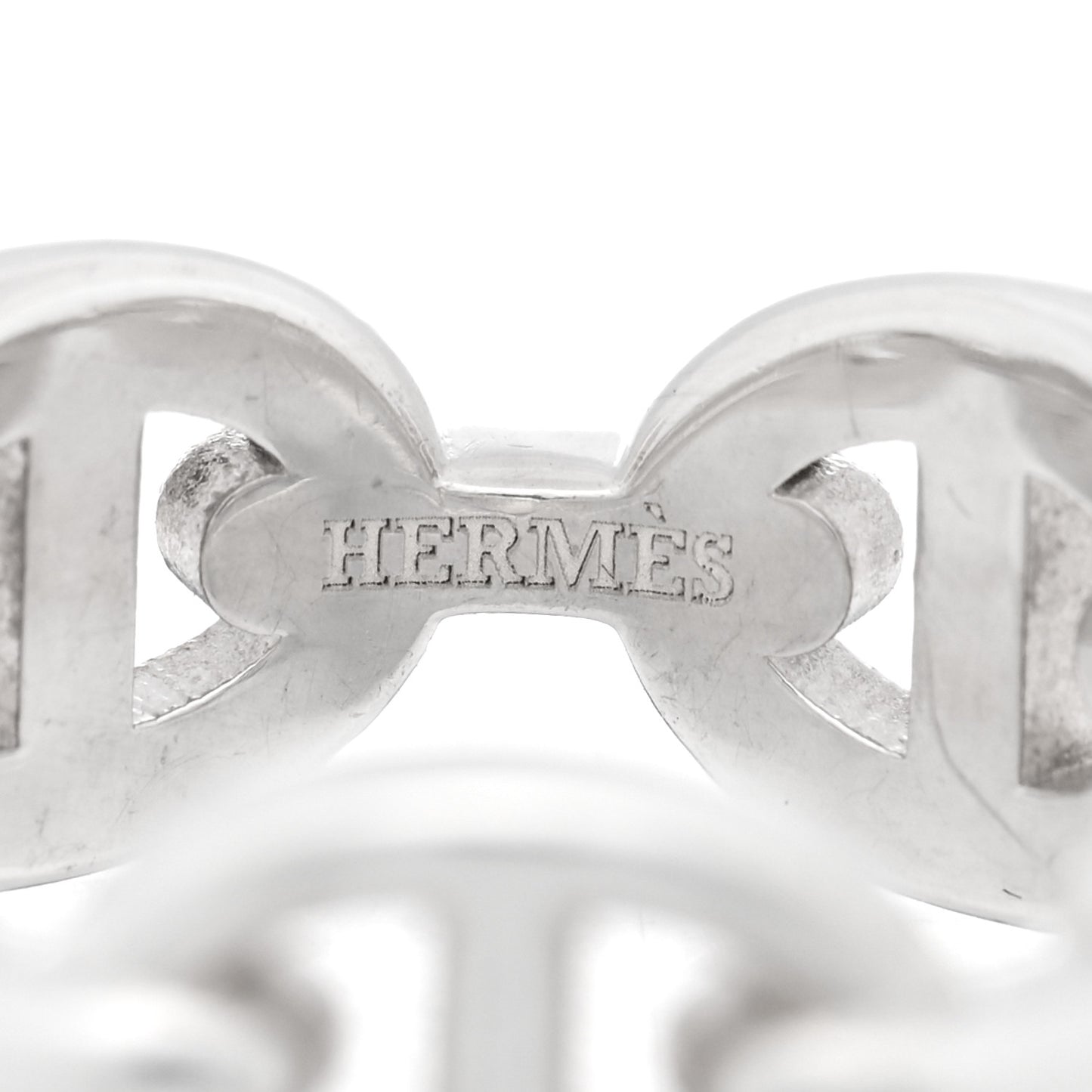 Sterling Silver PM Chaine d'Ancre Enchainee Band Ring 50 5.5