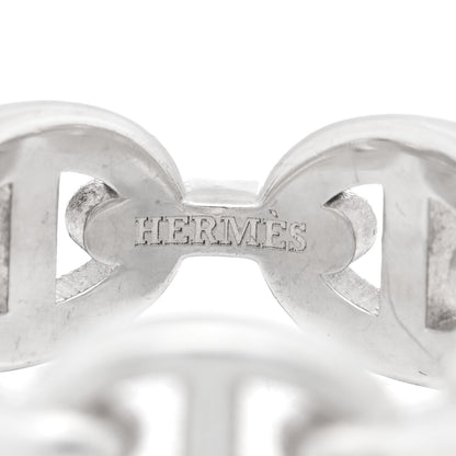 Hermes Sterling Silver PM Chaine d'Ancre Enchainee Band Ring 50 5.5 4 of 5