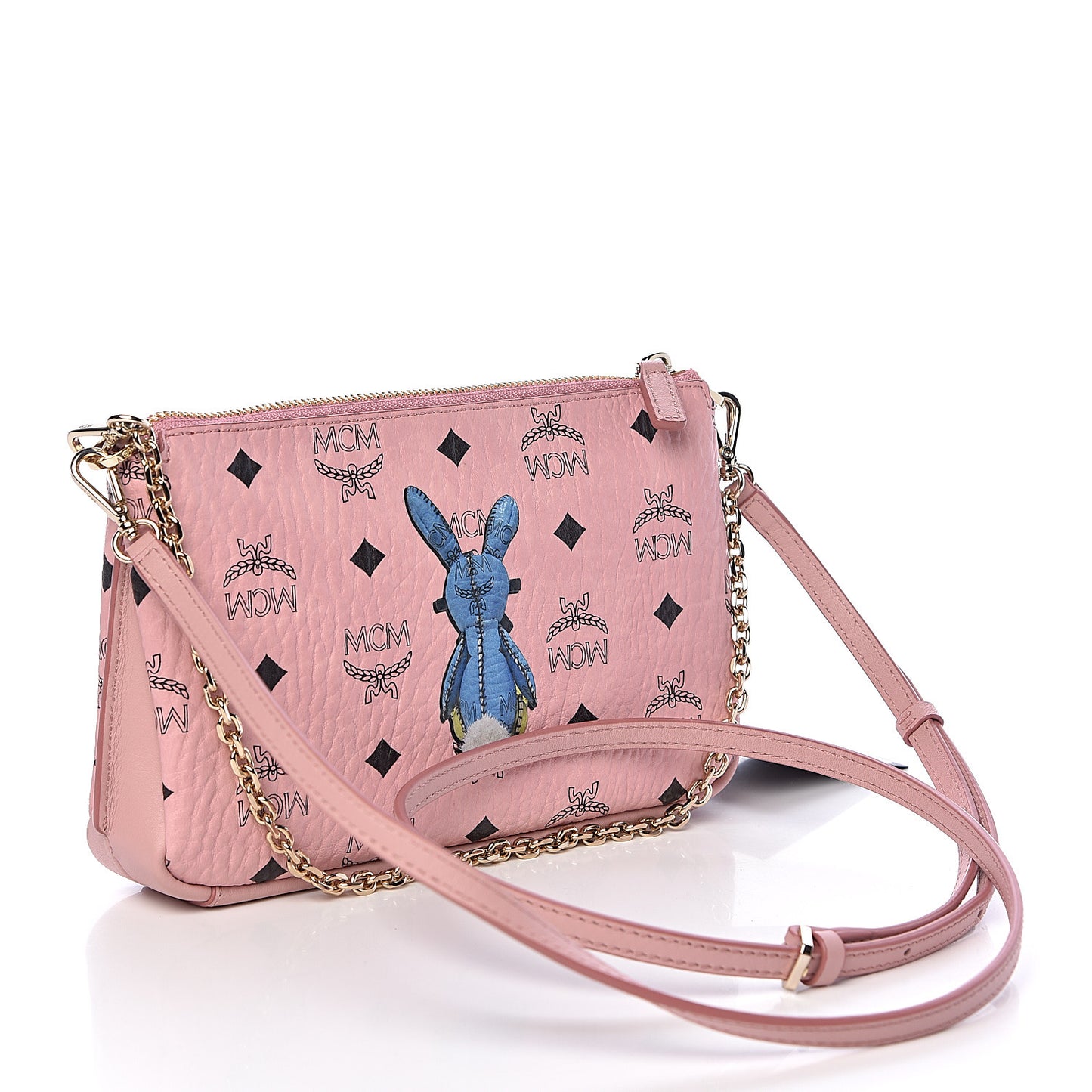 Visetos Rabbit Crossbody Pouch Soft Pink