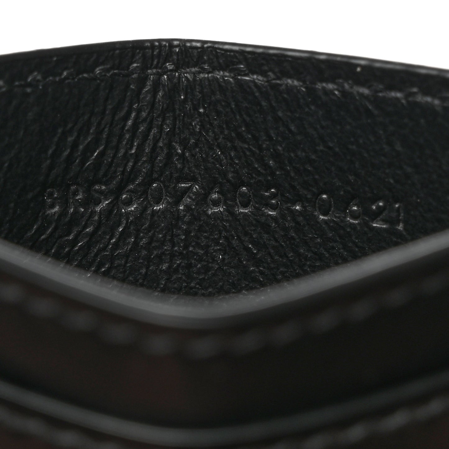 Calfskin Tiny Cassandre Credit Card Case Black