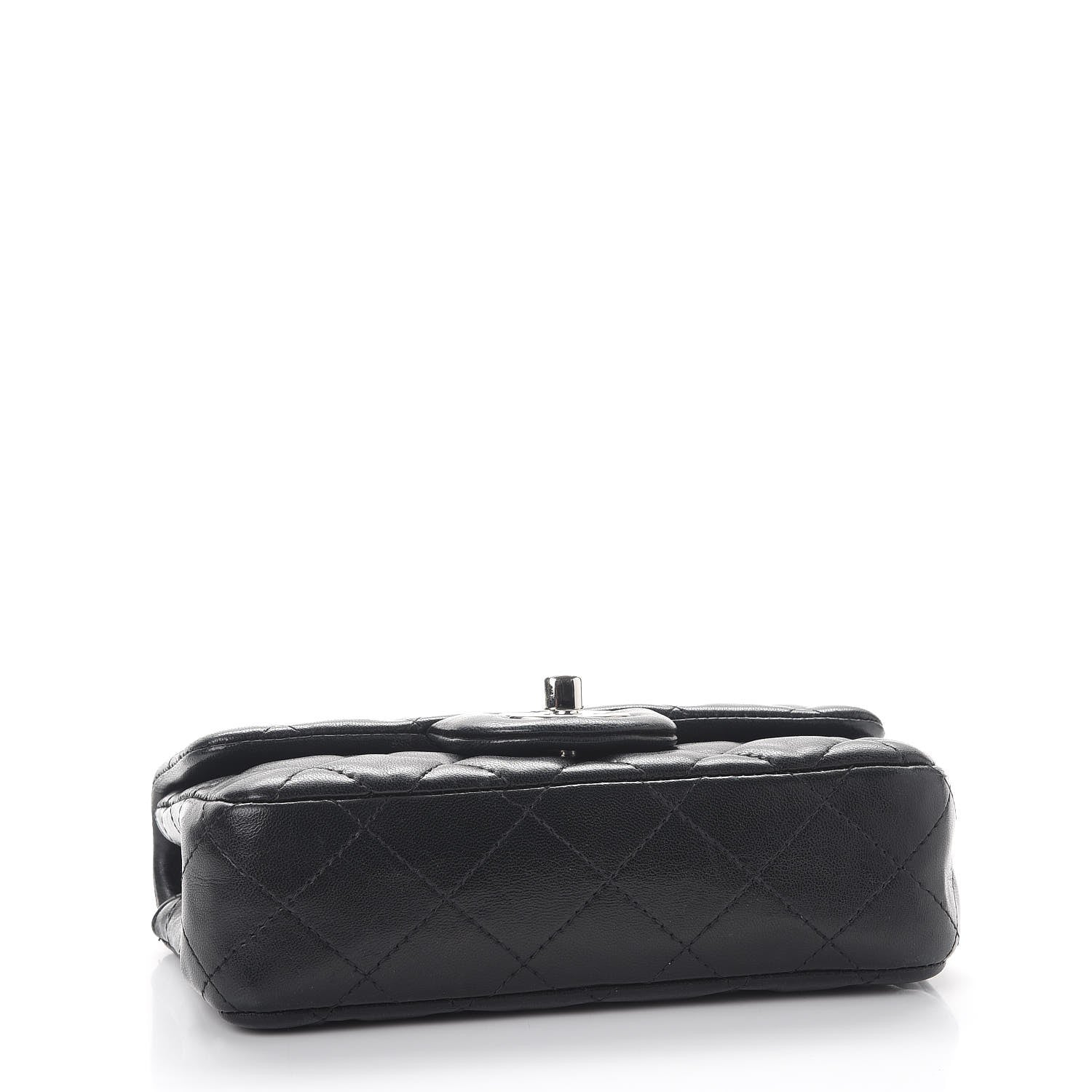 Chanel Lambskin Quilted Extra Mini Rectangular Flap Black 5 of 17