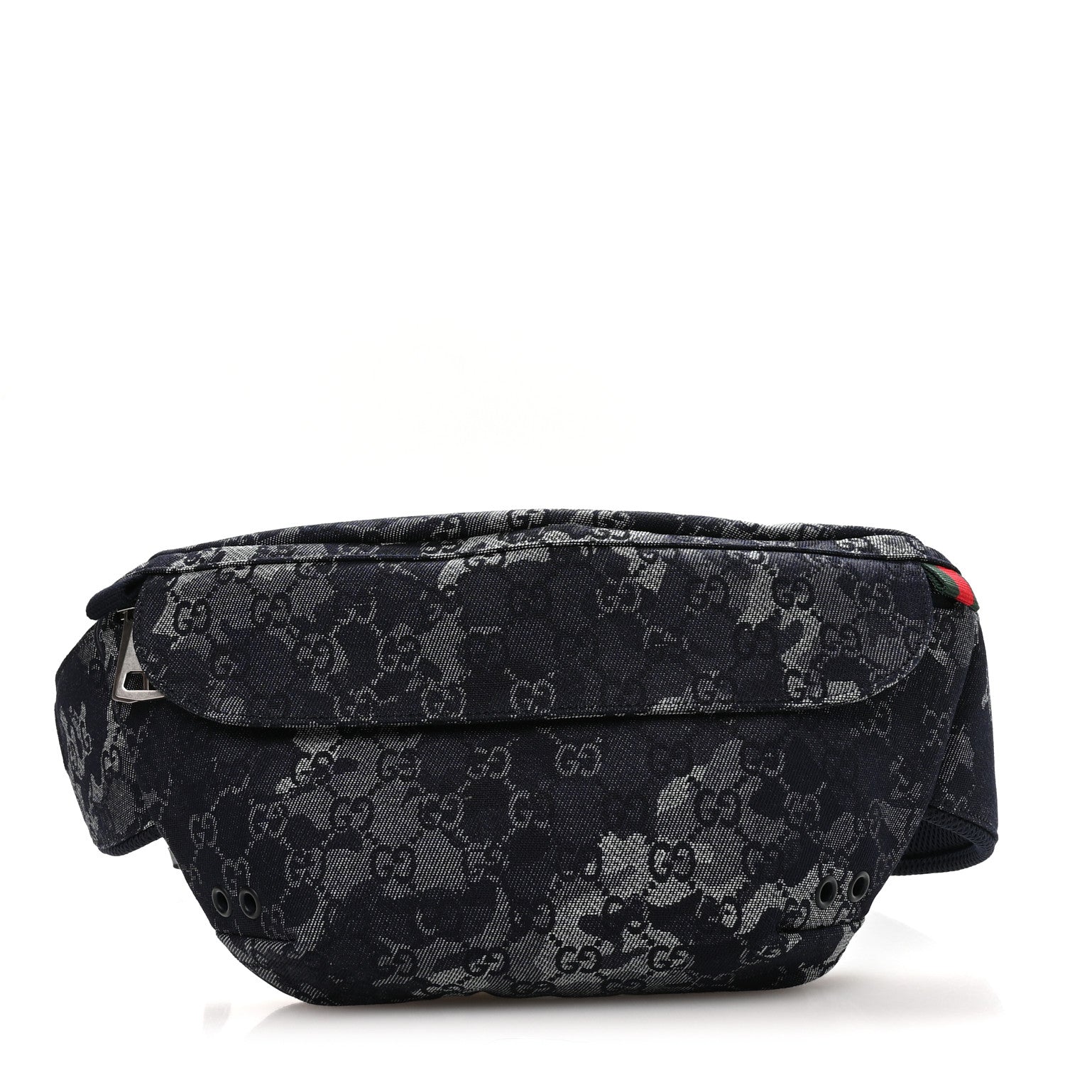 Gucci Denim GG Monogram Camouflage Belt Bag Blue 1 of 9