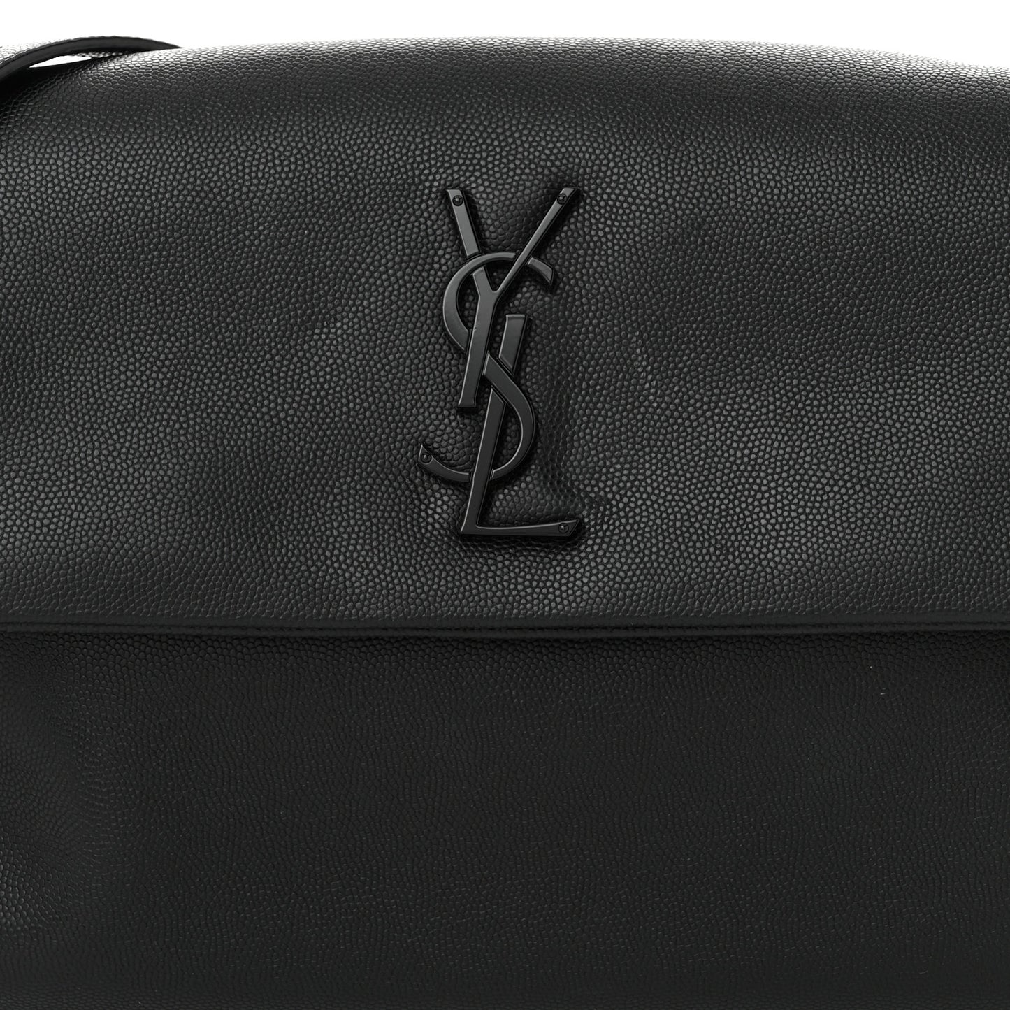 Grain De Poudre Medium West Hollywood Monogram Fold-Over Black