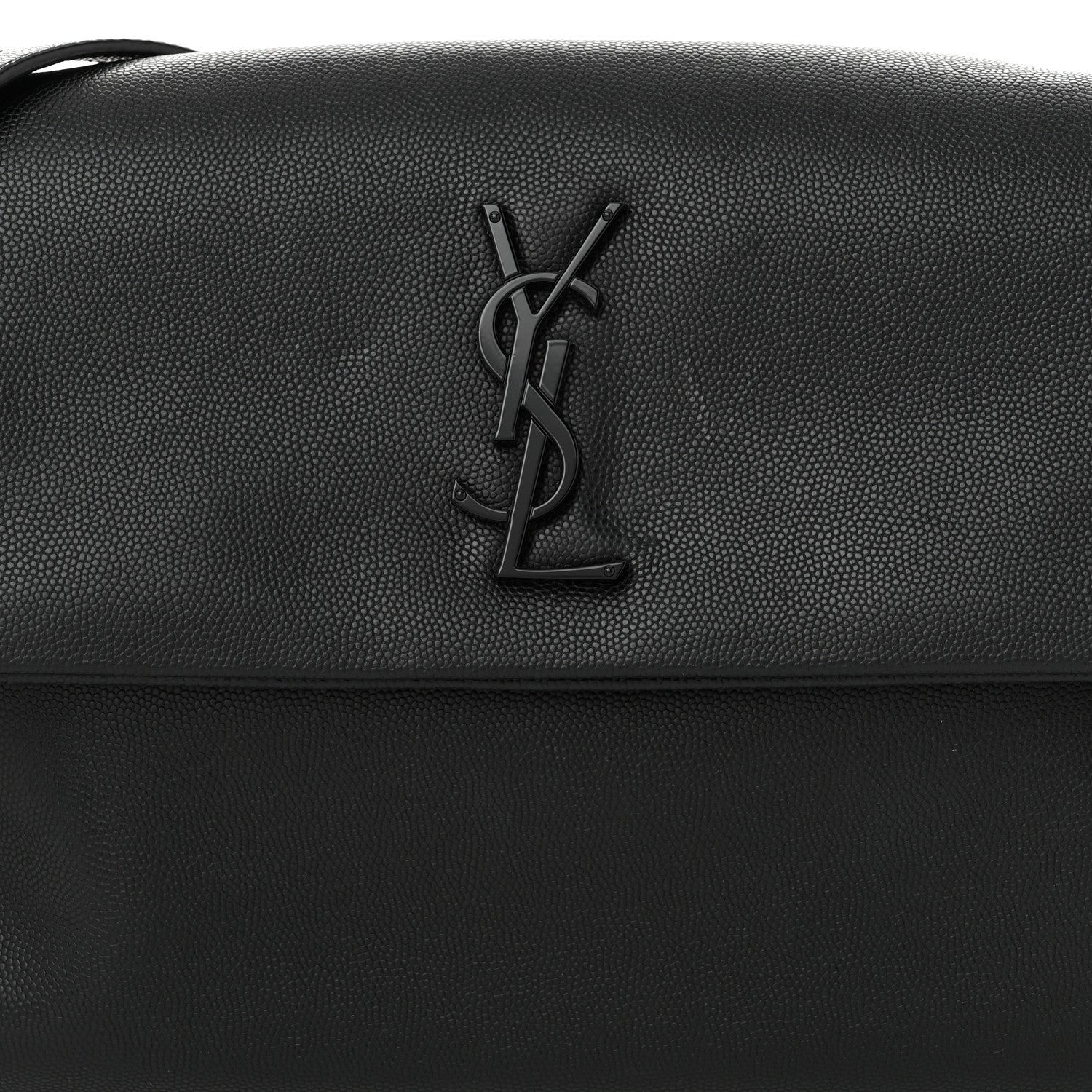 Saint Laurent Grain De Poudre Medium West Hollywood Monogram Fold-Over Black 8 of 10
