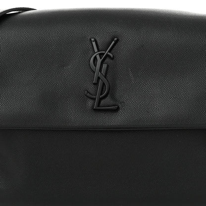 Saint Laurent Grain De Poudre Medium West Hollywood Monogram Fold-Over Black 8 of 10