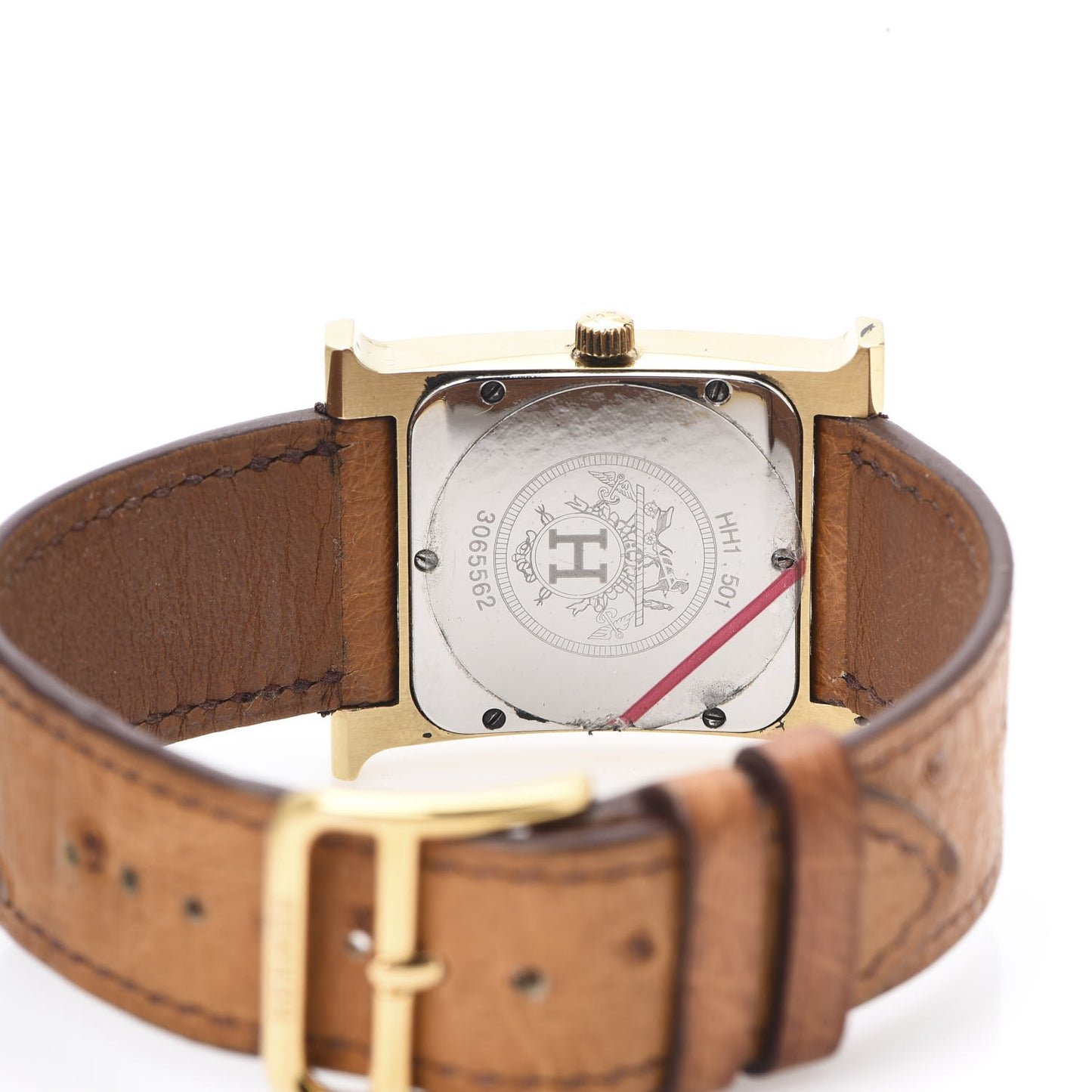 Stainless Steel Ostrich 26mm Heure H Hour Quartz Watch Brown