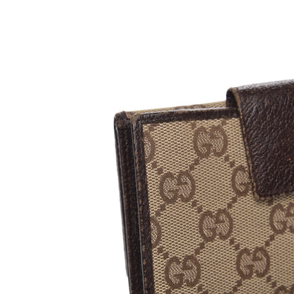Gucci Monogram Metal Bar French Flap Wallet Beige Ebony Cocoa 10 of 11