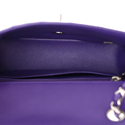 Chanel Patent Quilted Mini Rectangular Flap Purple 5 of 11