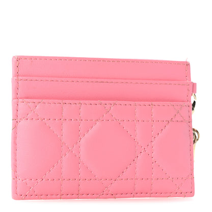 Christian Dior Lambskin Cannage Lady Dior Card Holder Strawberry Pink 3 of 8
