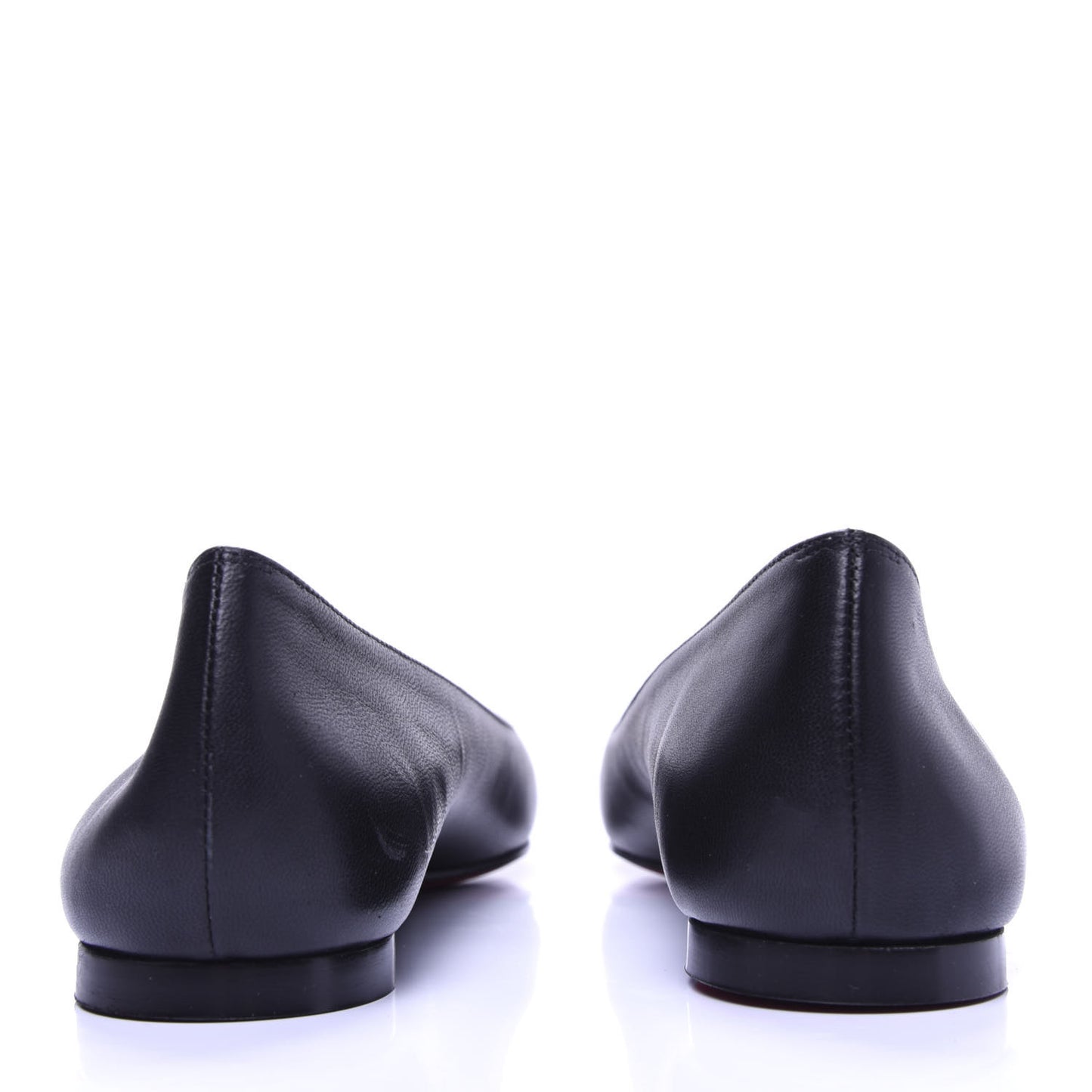 Shiny Nappa Ballalla Flats 37.5 Black