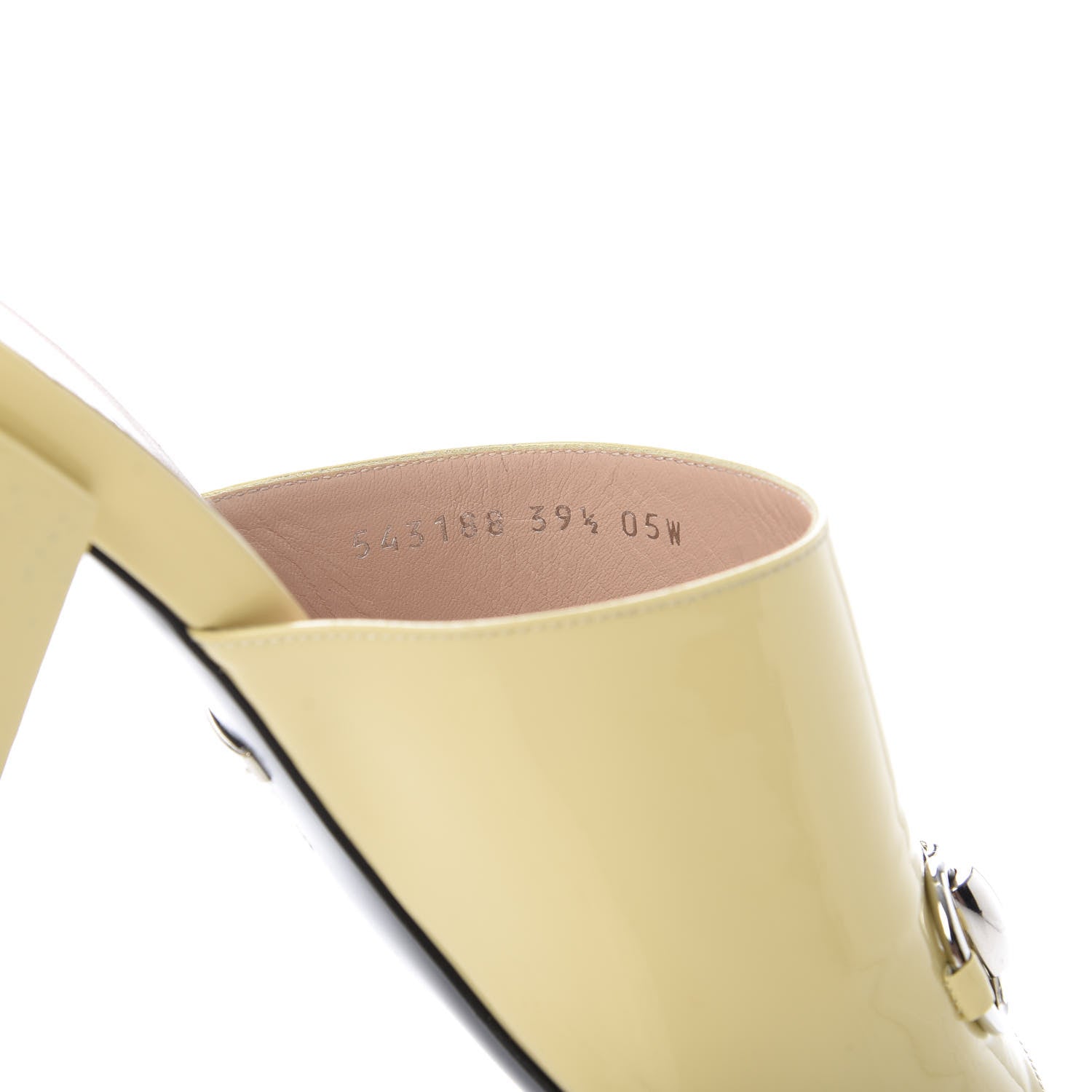 Gucci Patent Lexi Horsebit Mid-Heel Slide Sandals 39.5 Burro 9 of 13
