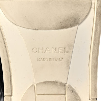 Chanel Calfskin Crocodile Embossed Cocodile High Top Sneakers 40 Black 6 of 8