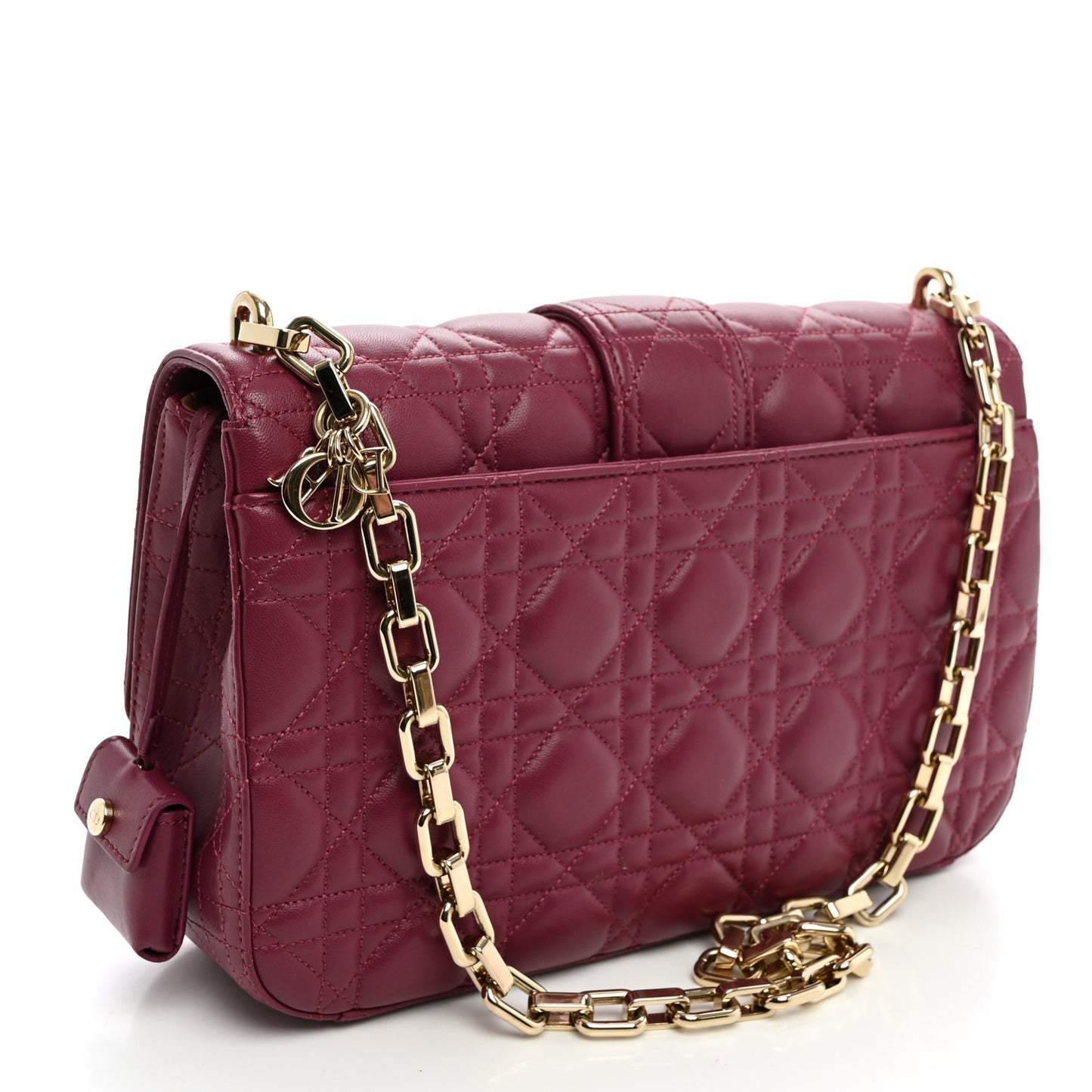 Lambskin Cannage Medium Miss Dior Flap Hortensia