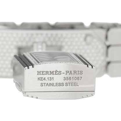 Hermes Stainless Steel Diamond Pave 16mm Kelly Quartz Watch 4 of 5