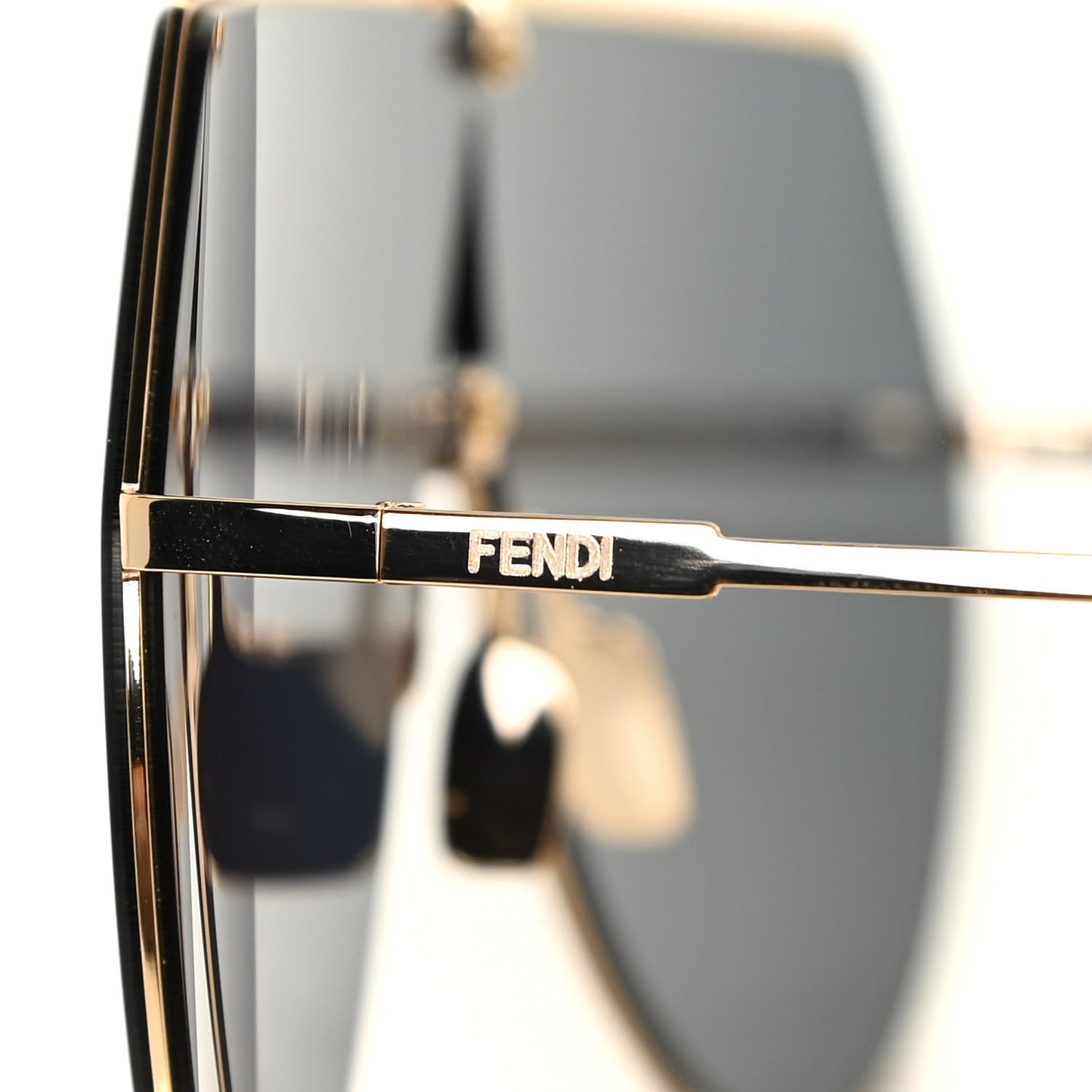 Metal Mirrored Eyeline Sunglasses FF 0193/S Matte Gold