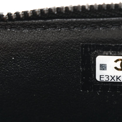 Chanel Lambskin Satin Strass Studded Clutch With Chain So Black 7 of 10