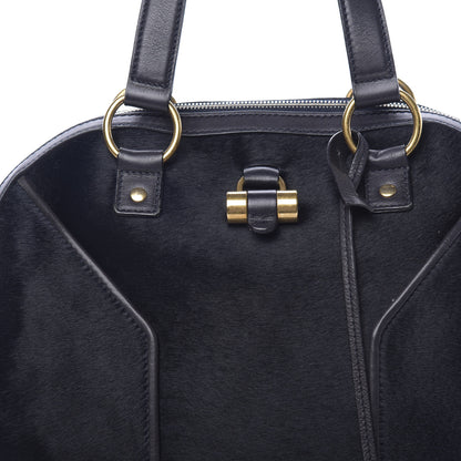 Saint Laurent Calf Hair Large Muse Black 8 of 15