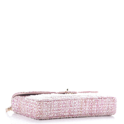 Chanel Tweed East West Flap Pink 4 of 11