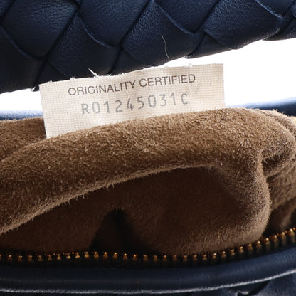 Bottega Veneta Supple Nappa Intrecciato Padded Small Veneta Hobo Blue Venezia 7 of 10