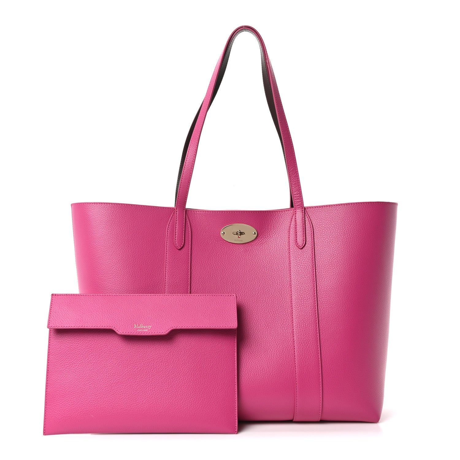 Mulberry Small Classic Grain Bayswater Tote Pink 4 of 11