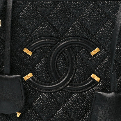 Chanel Caviar Quilted Medium CC Filigree Vanity Case Black 8 of 11