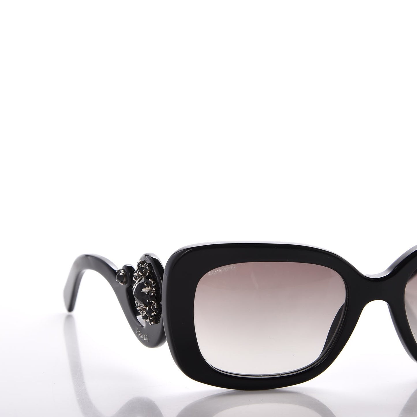 Crystal Ornate Square Baroque Sunglasses SPR 33P Black