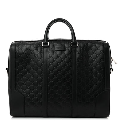 Gucci Guccissima Signature Eden Briefcase Black 1 of 11