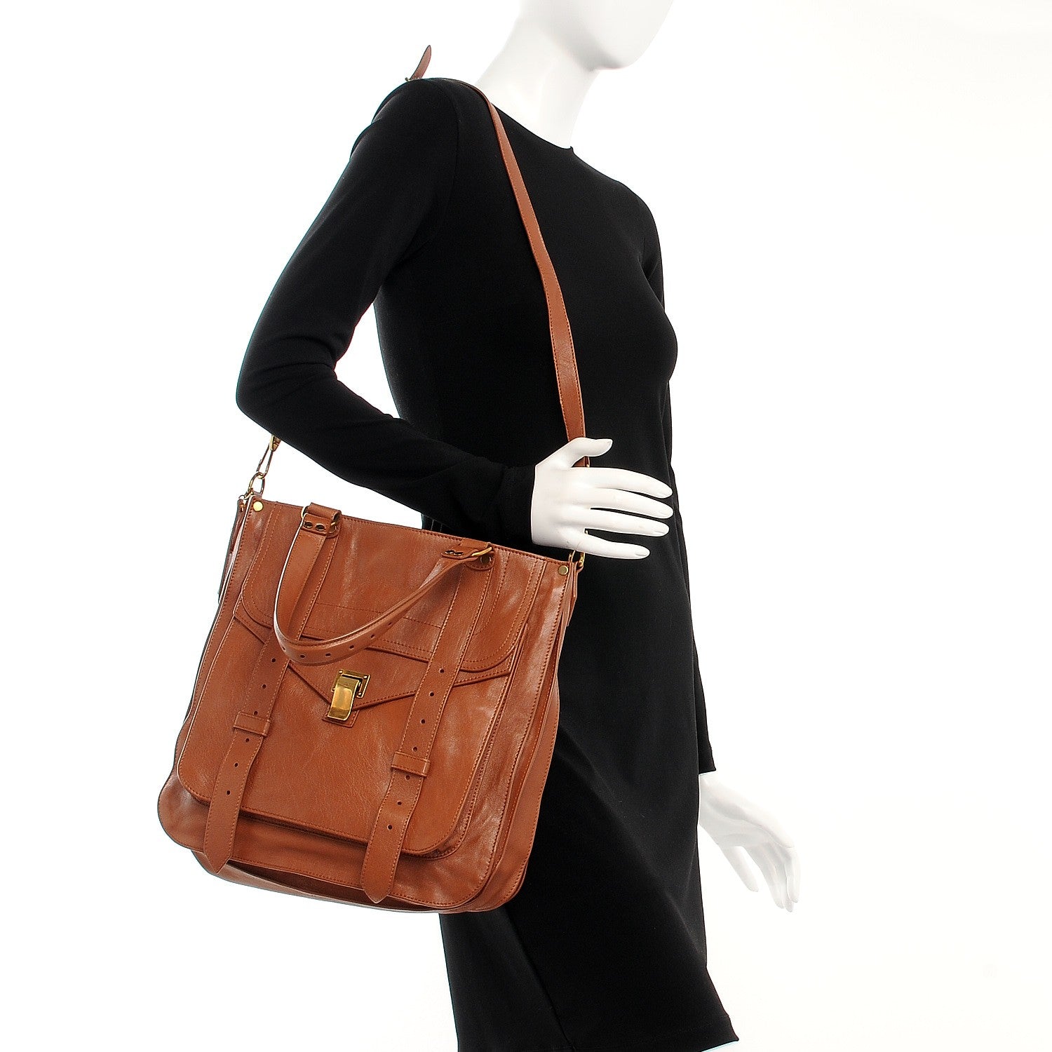 Proenza Schouler Lambskin PS1 Tote Saddle 2 of 9