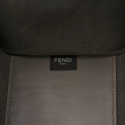 Fendi Vitello King Plexiglass Elaphe Python Print Logo Medium Fendi Sunshine Shopper Tote Tartufo Daisy Roccia 7 of 14