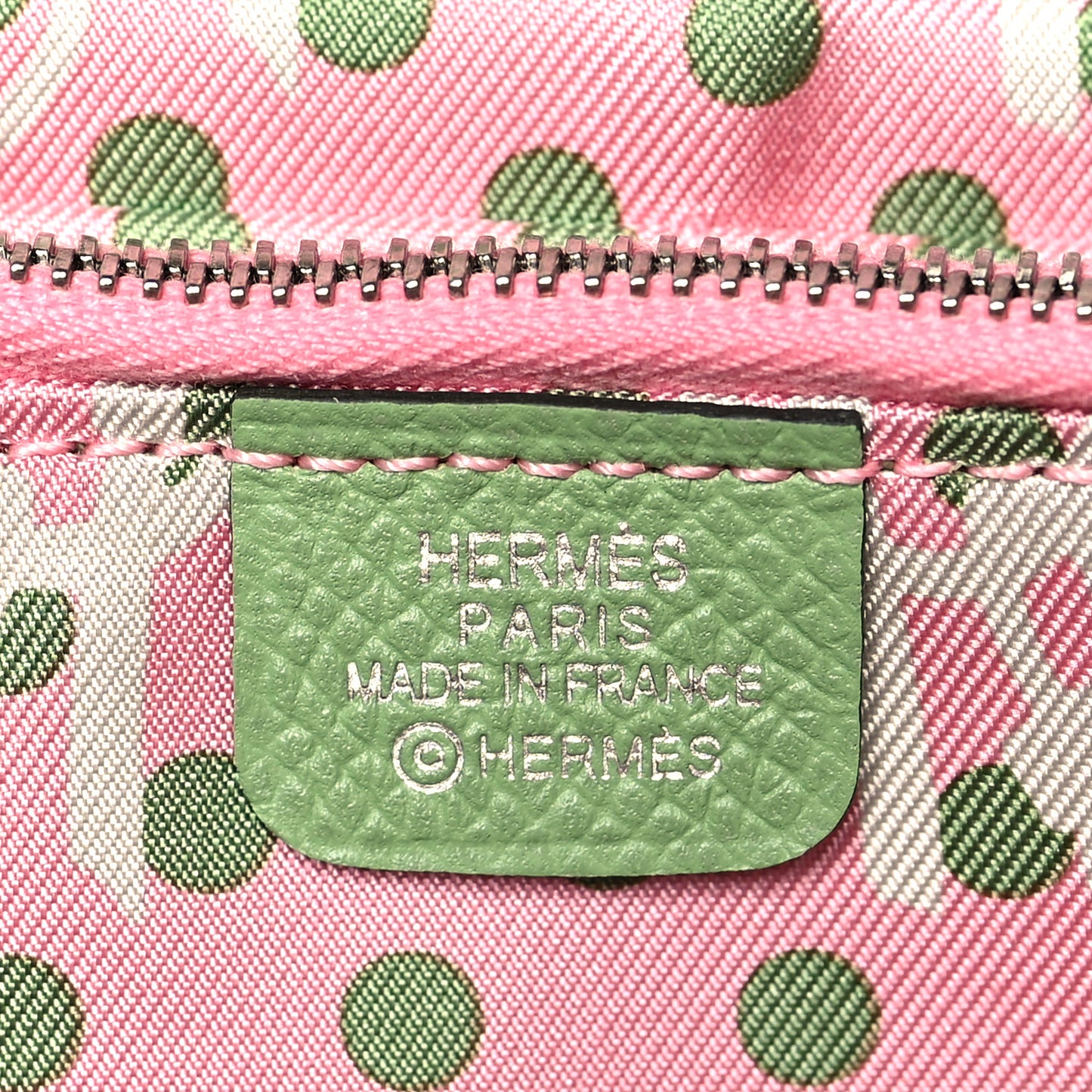 Epsom Silk'In Wallet Vert Criquet
