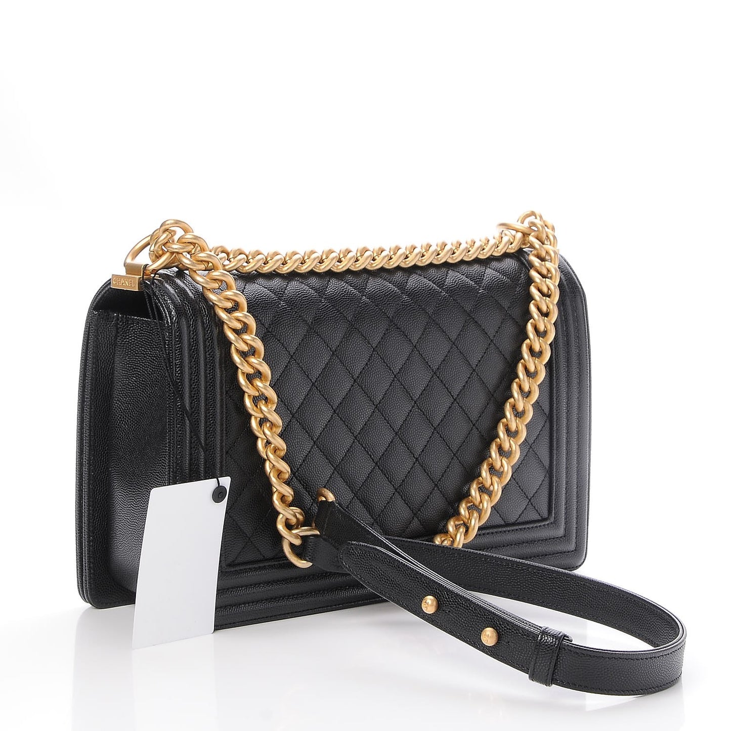 Caviar Quilted New Medium Boy Flap Black
