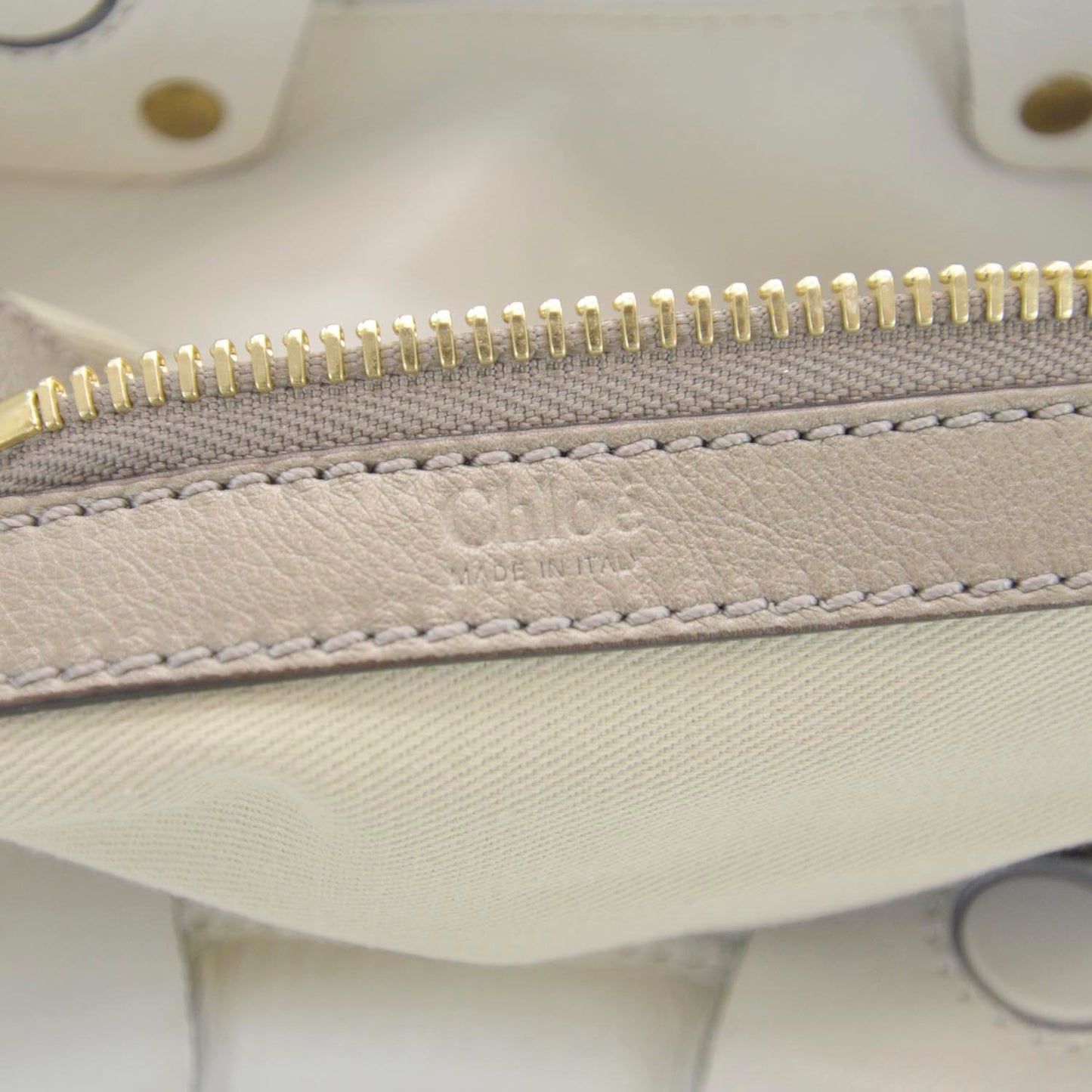 Leather Bay Tote White