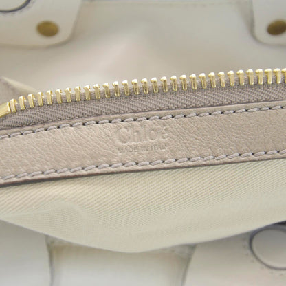 Chloe Leather Bay Tote White 8 of 9