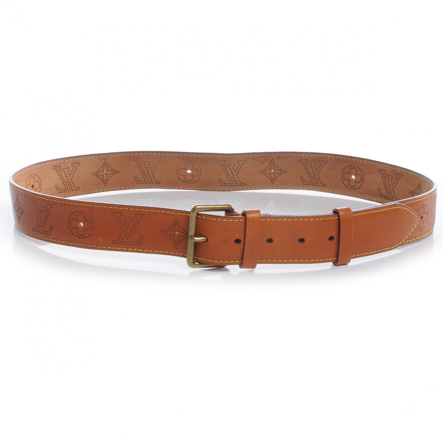 Louis Vuitton Nomade Perforation Belt 100 40 Caramel 1 of 6