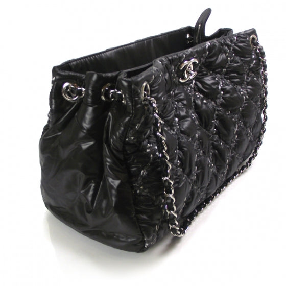 Chanel Nylon Quilted Tweed on Stitch Tote Black 6 of 13