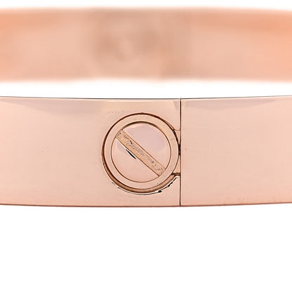 Cartier 18K Pink Gold 4 Diamond LOVE Bracelet 17 7 of 7