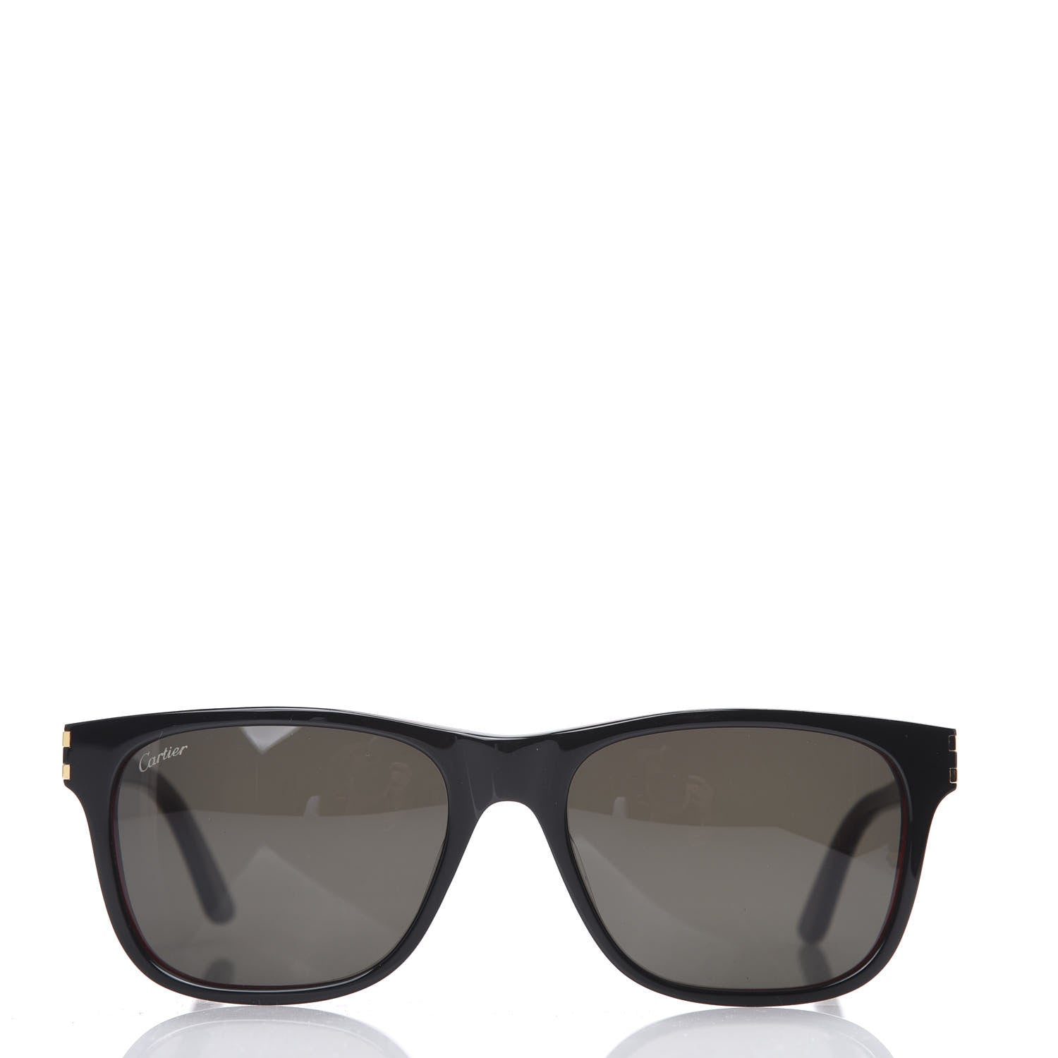 Cartier Acetate CT0001S Rectangular Sunglasses Black 2 of 8