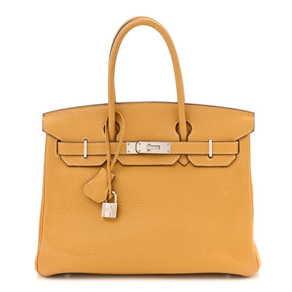 Hermes Taurillon Clemence Birkin 30 Natural Sable 1 of 10