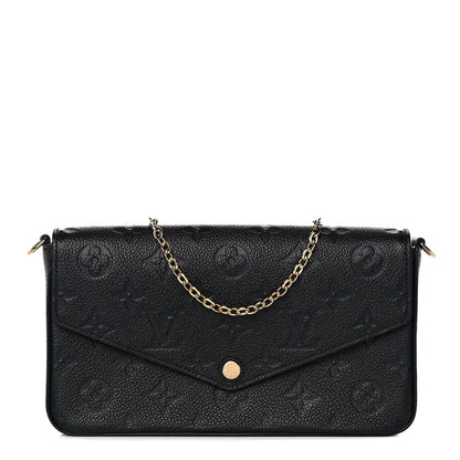 Louis Vuitton Empreinte Pochette Felicie Chain Wallet Black 1 of 10