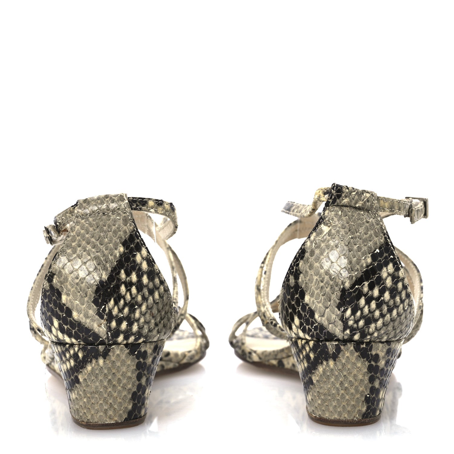 Jimmy Choo Snakeskin Sai 65 Sandals 37 Natural 6 of 13