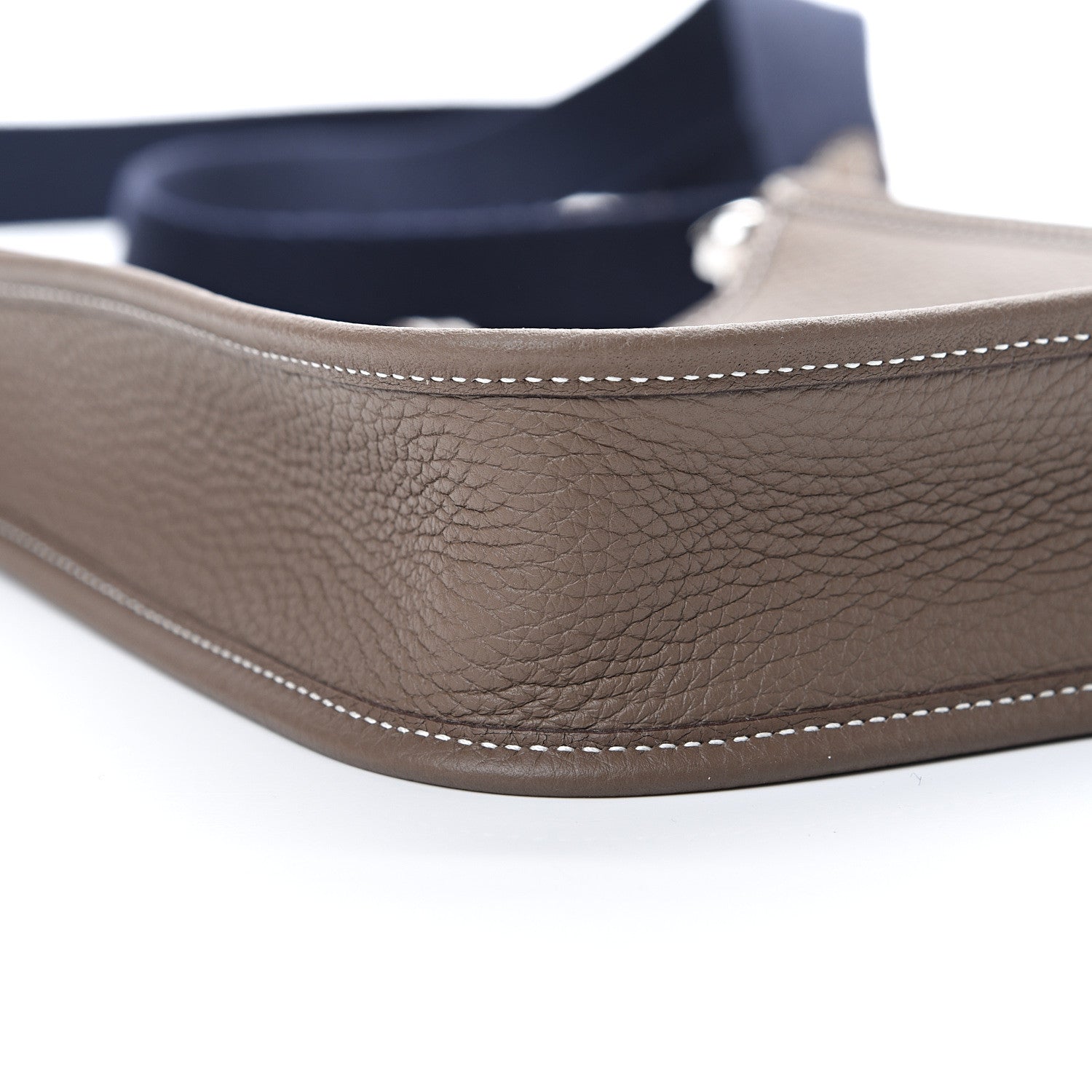 Hermes Taurillon Clemence Amazone Evelyne TPM Etoupe Bleu Indigo 4 of 10