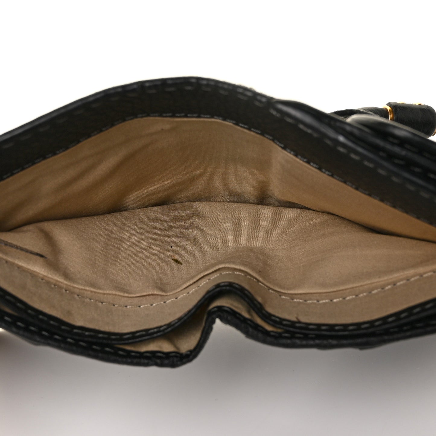 Grained Calfskin Marcie Square Wallet Black